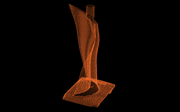 Nuage de points 3D d'une ailette NuageAilette
